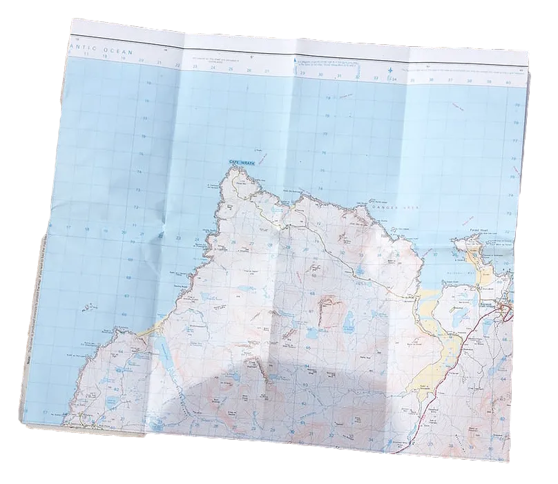 paper map for navigation